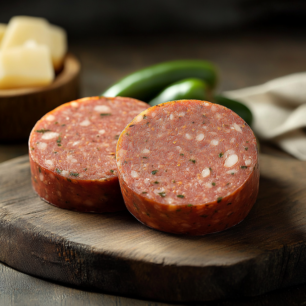 Jalapeño Cheese Summer Sausage - 1 lb